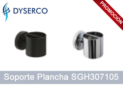 Soporte mural metálico para plancha de pelo de hotel